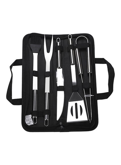 BBQ Grill Tools Set With Storage Case multicolour 38.5 x 5 x 12cm