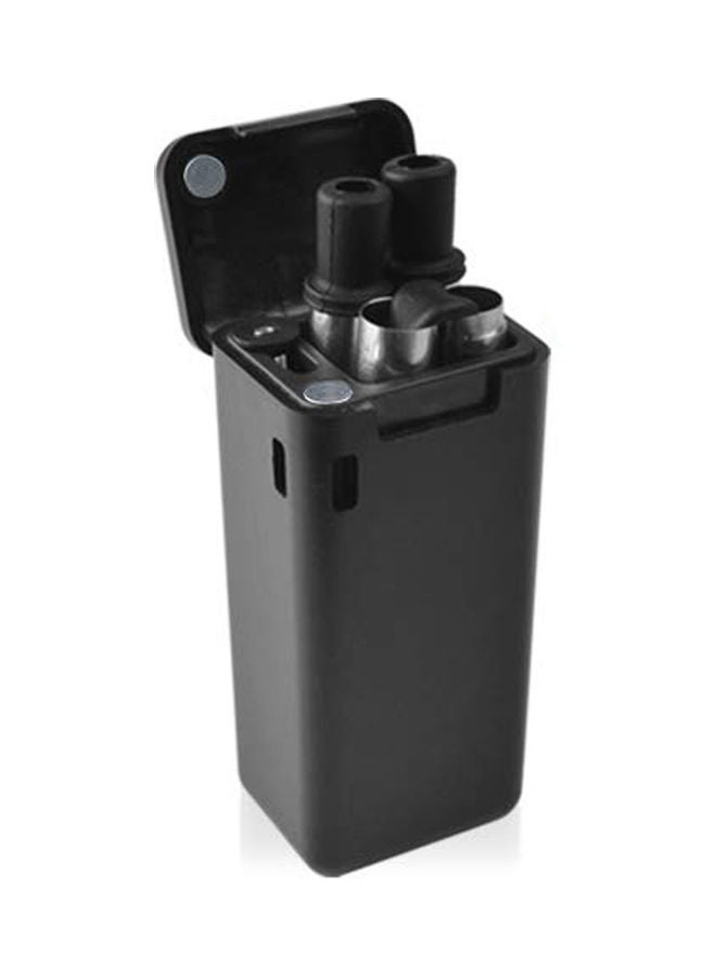 Generic - Foldable Straw With Storage Box Black 7.6 x 3 x 3.5cm - Image 1
