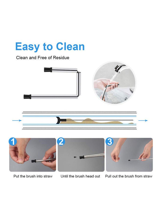 Generic - Foldable Straw With Storage Box Blue 7.6 x 3 x 3.5cm - Image 1