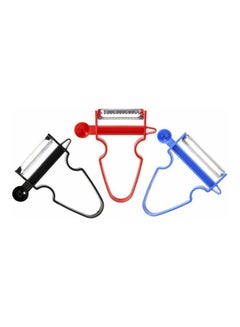 3 Pieces Fruit And Vegetable Peeler multicolour 9.5x1.2x8.5cm