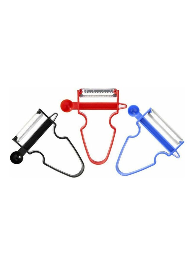 Generic - 3 Pieces Fruit And Vegetable Peeler multicolour 9.5x1.2x8.5cm - Image 1