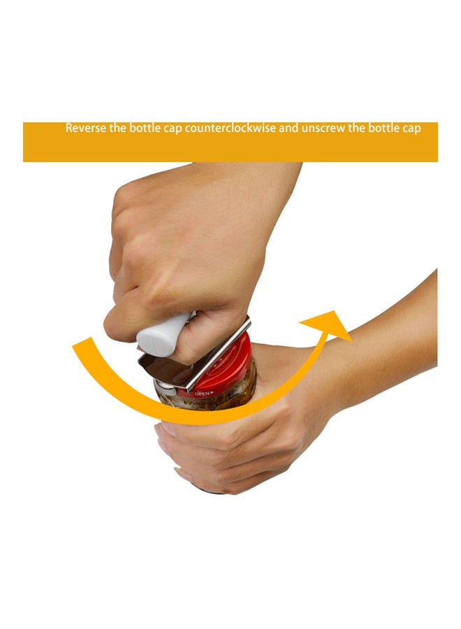 Stainless Steel  Labour Saving Can Opener Silver 11x7x8cm - Image 3