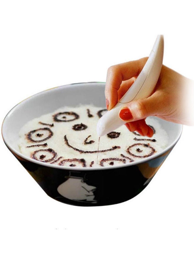 قلم لتزيين القهوة والتوابل واللاتية وردي 22x2.7x8سم - Image 2