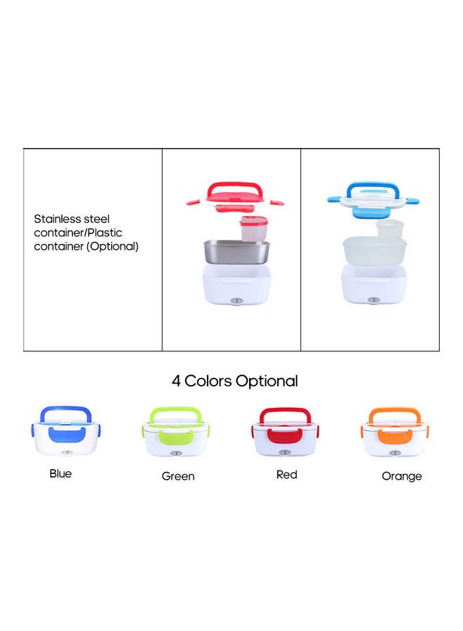 Multi Functional Electric Heating Lunch Box Blue 23.8x10.8x17cm