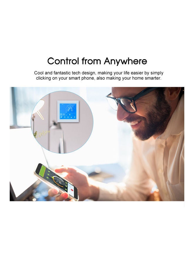 Generic - WiFi Smart Thermostat Temperature Controller White 10.5x6.2x9.2cm - Image 1