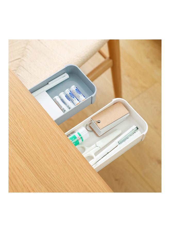 Desktop Drawer Plastic Pencil Case Blue 22.5x4x9.5cm  - Image 2