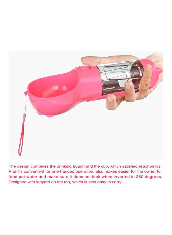 Dog Water Bottle Pink 27x9.7x10cm - Image 2