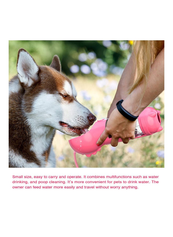 Dog Water Bottle Pink 27x9.7x10cm - Image 4