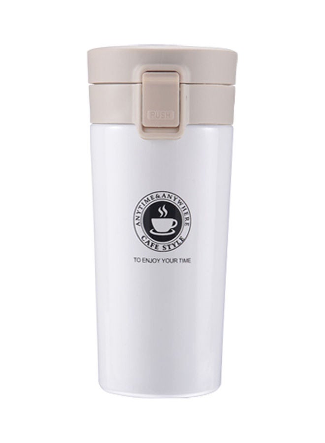 Stainless Steel Insulated Travel Coffee Mug  Water Bottle White 18.5x8x8cm  - Image 1