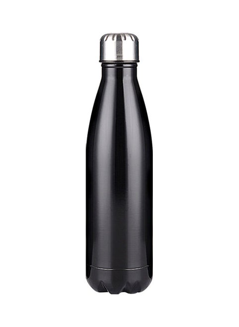 Stainless Steel Vacuum Insulated Double Walled Water Bottle Black 28.3x7.5x7.5cm