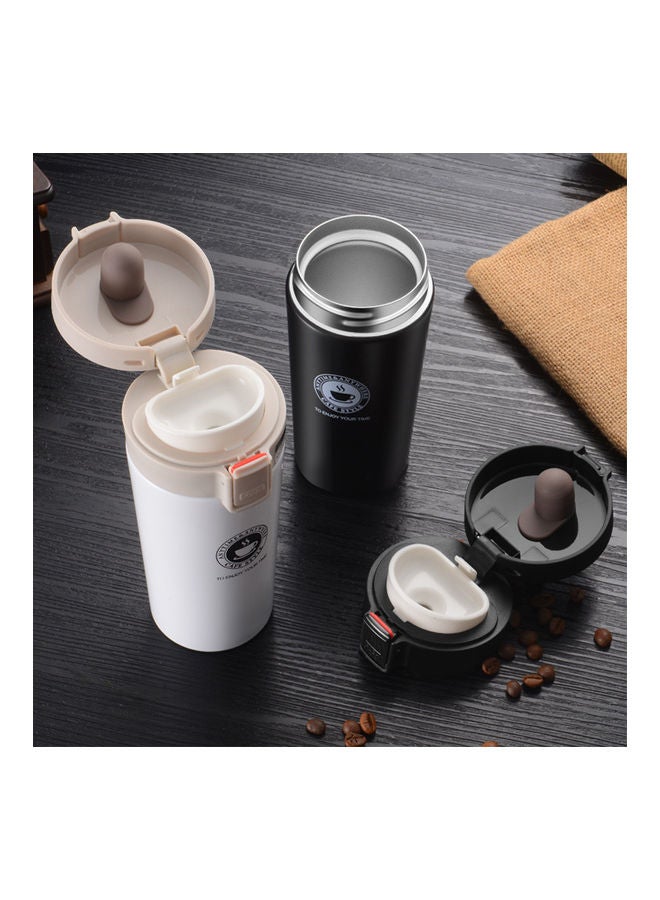 Stainless Steel Insulated Travel Coffee Mug  Water Bottle White 18.5x8x8cm  - Image 5