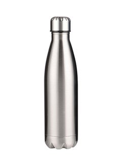 Stainless Steel Vacuum Insulated Double Walled Water Bottle Silver 28.3x7.5x7.5cm