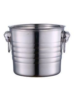 Generic 5 Liter Stainless Steel Ice Bucket Container Silver 21*20.2*20.2cm  - Image 2