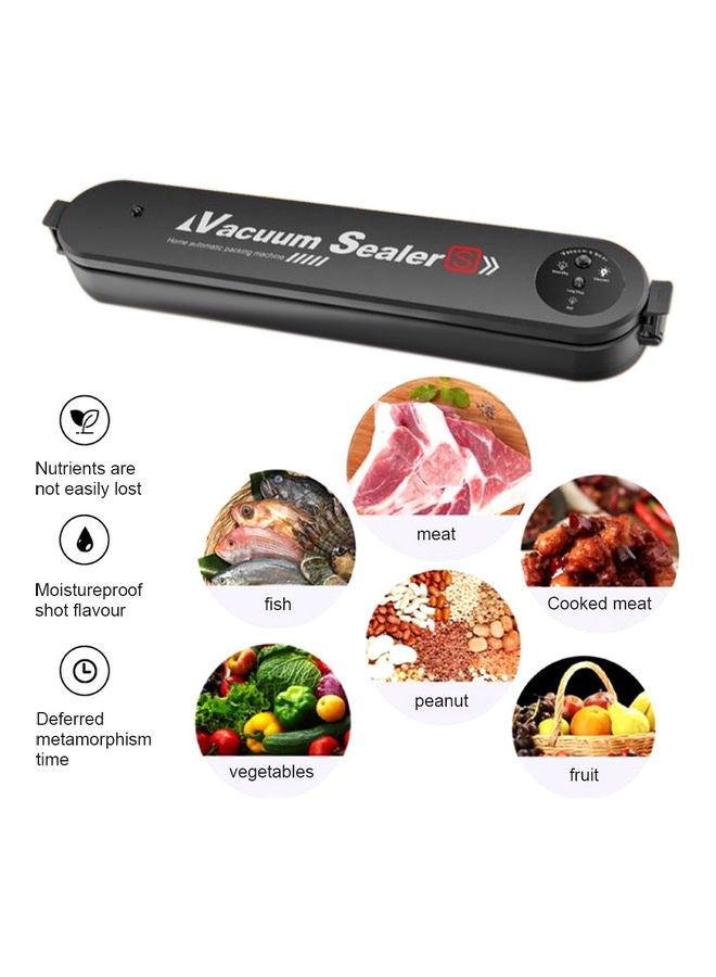 TYS-08 Automatic Vacuum Air Sealing System For Food Preservation With 14Pcs Of Sealing Bags Black 37.5*7.8*10cm - Image 5