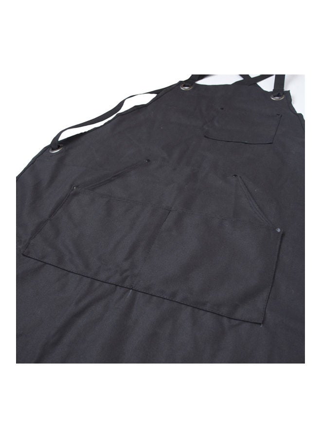 Canvas Painted Garden Tool Apron With Adjustable Waist And Gardening Tool Kit Holder Black 23*5*18cm - Image 2