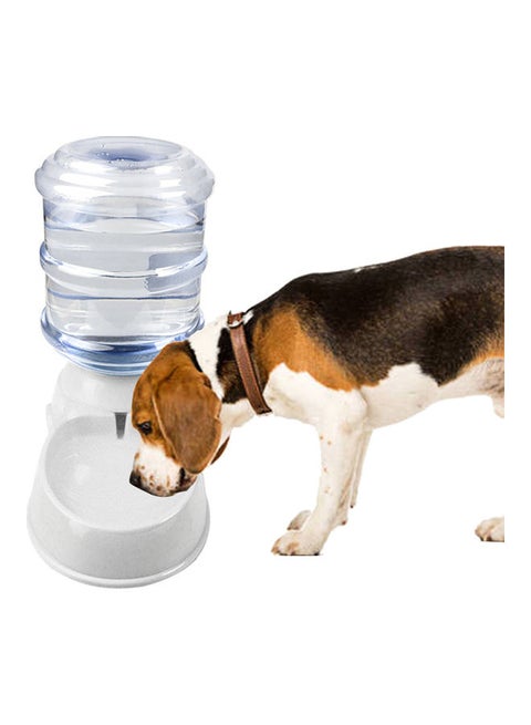 3.5Liter Self-Dispensing Automatic Gravity Water Drinking Station For Multiple Pets Grey 33*16.5*25cm