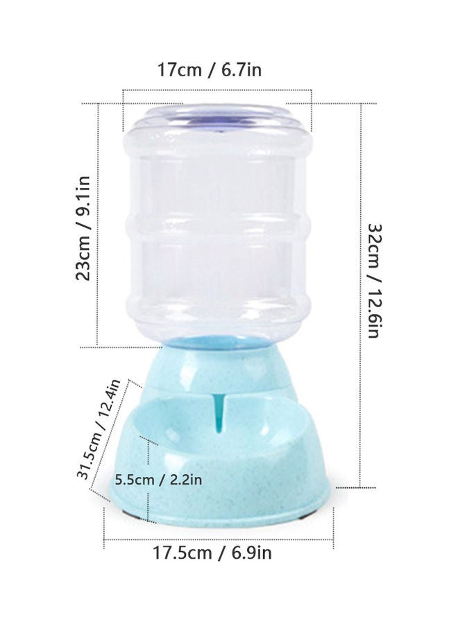 3.5Liter Self-Dispensing Automatic Gravity Water Drinking Station For Multiple Pets Grey 33*16.5*25cm