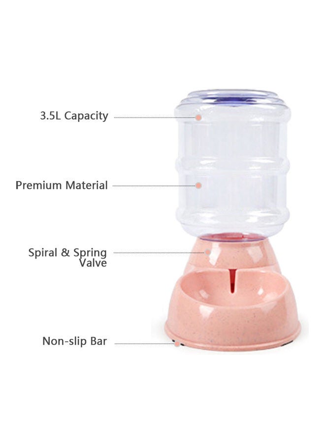 3.5Liter Self-Dispensing Automatic Gravity Water Drinking Station For Multiple Pets Grey 33*16.5*25cm