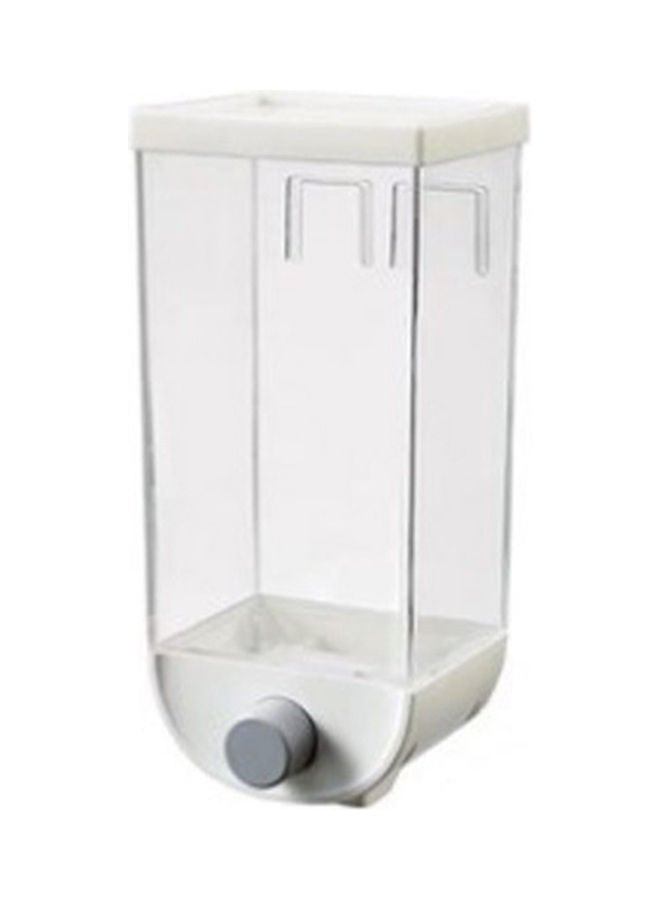 Generic 1500ml Wall-mounted Grain Storage Sealed With Dispenser Box white 26*10*12cm  - Image 1