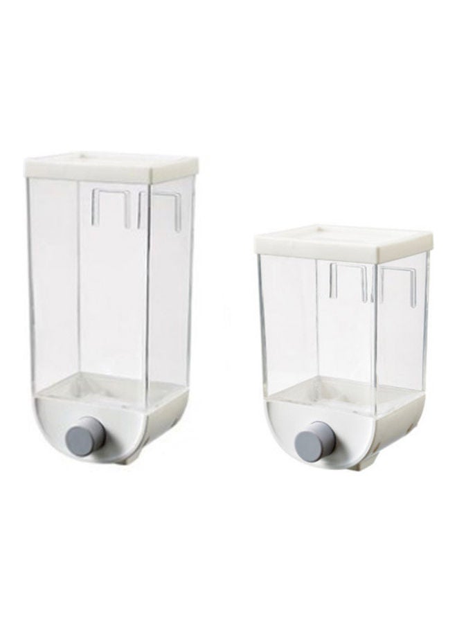 Generic 1500ml Wall-mounted Grain Storage Sealed With Dispenser Box white 26*10*12cm  - Image 4
