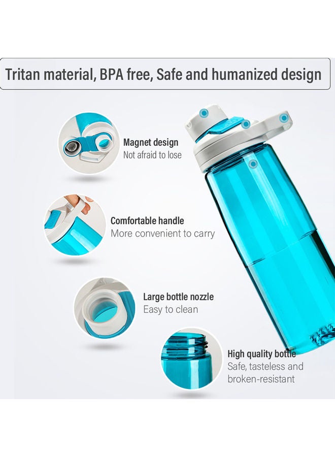Sports Water Bottle With Magnetic Cap Blue 17.5x7x7cm  - Image 4