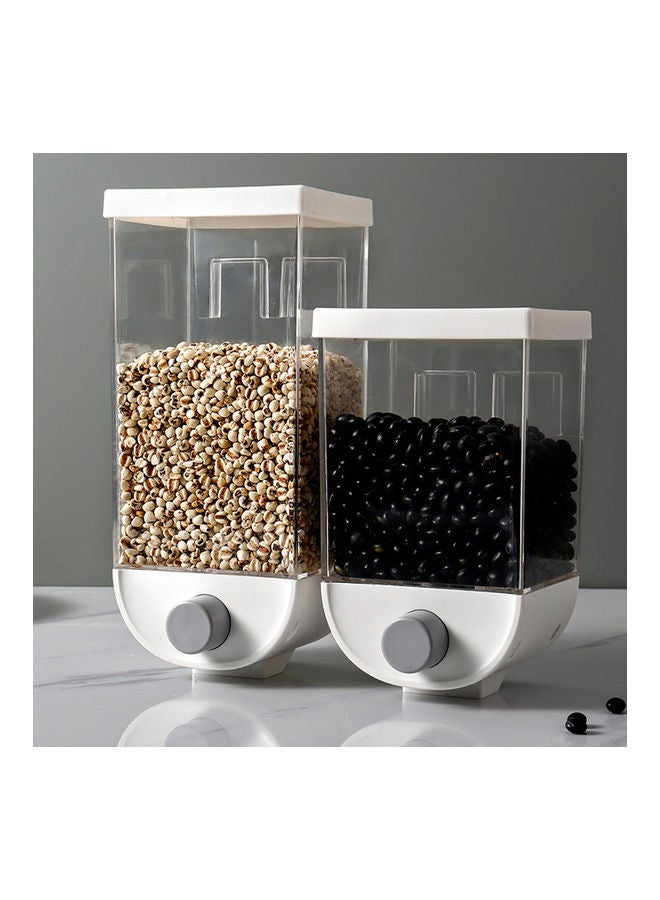 Generic 1500ml Wall-mounted Grain Storage Sealed With Dispenser Box white 26*10*12cm  - Image 3