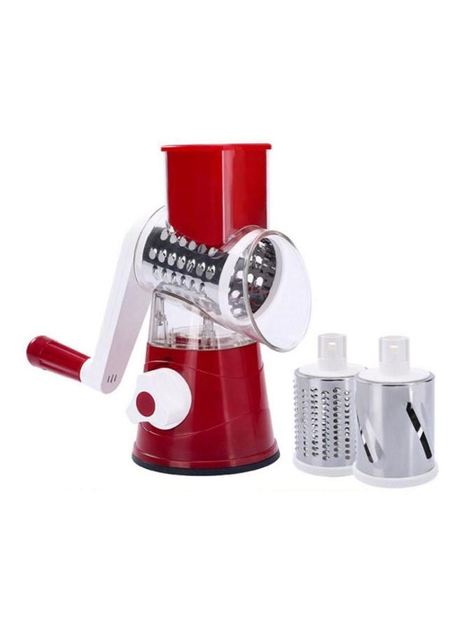 Generic - 3 In 1 Round Veggie Chopper Red 26x12x24cm - Image 1