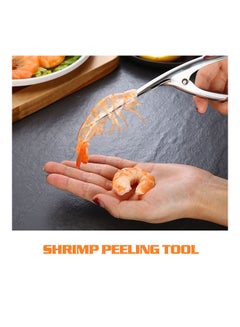 Generic Stainless Steel Prawn And Shrimp Peeler Tool Silver 21*3*6.5cm  - Image 5