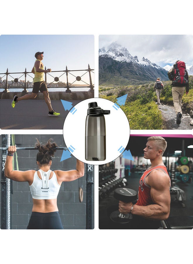 Sports Water Bottle With Magnetic Cap Grey 24.5x8.7x8.7cm  - Image 3