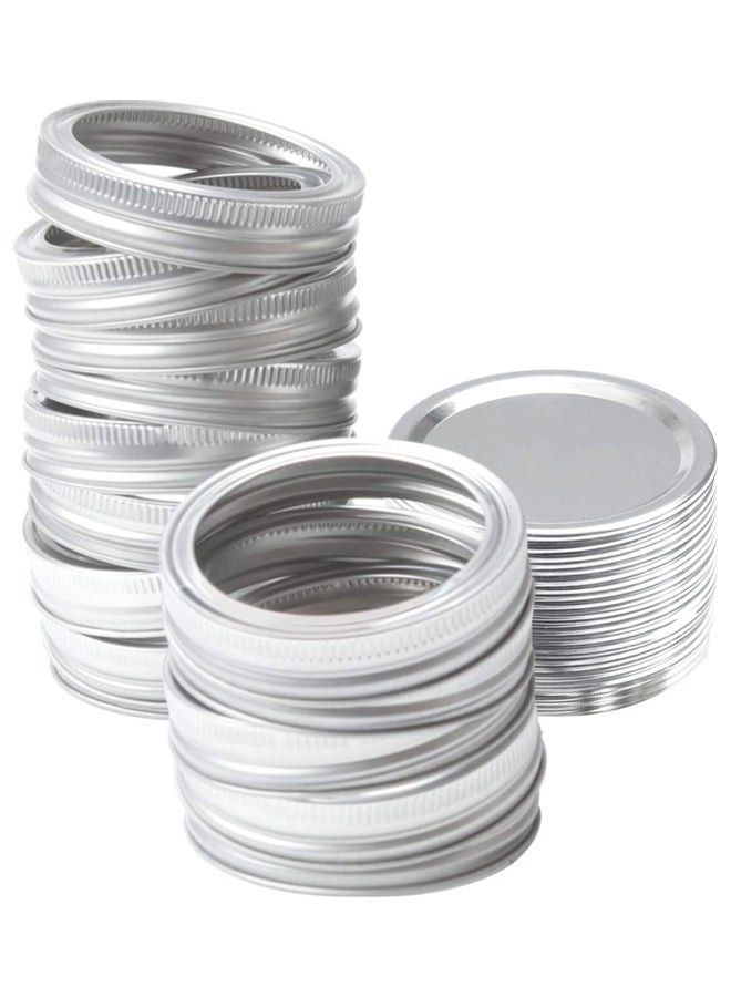Generic - 12 Pack Regular Mouth Replacement For Mason Jar Lids And Bands Split-Type Canning Jars Lids And Rings Bottle Storage Tin Caps (70mm) Silver 16*8*8cm - Image 1