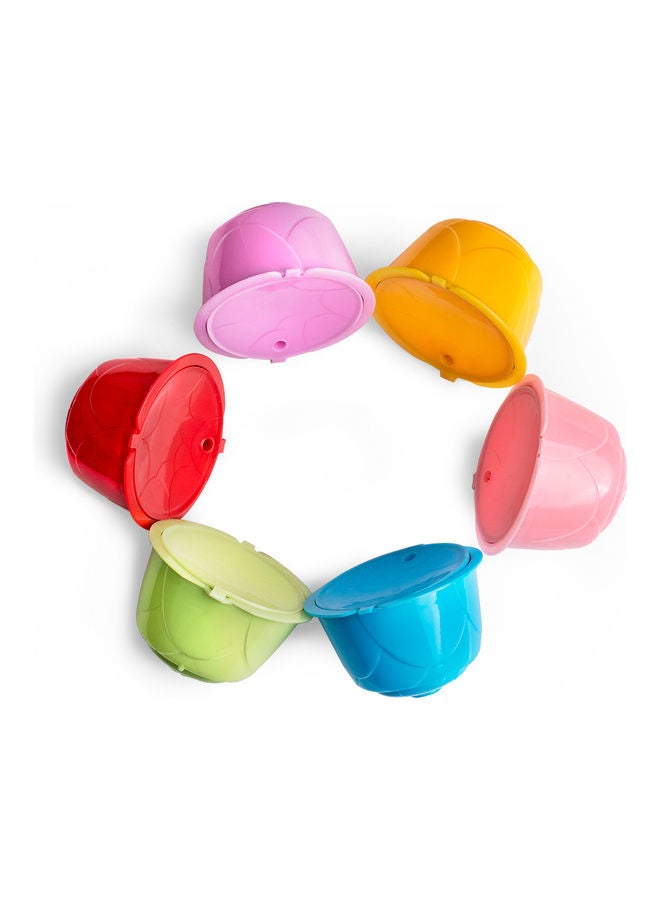 PP Fill Able And Reusable Coffee Capsule Filter Set Compatible With DOLCE GUSTO Series Coffee Machine multicolour 15.8*3.9*11.6cm