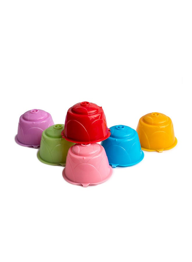 PP Fill Able And Reusable Coffee Capsule Filter Set Compatible With DOLCE GUSTO Series Coffee Machine multicolour 15.8*3.9*11.6cm