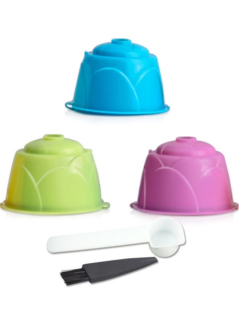 DOLCE GUSTO Series Coffee Machine Refillable PP Coffee Capsule Filter Set multicolour 15.8*3.9*5.7cm