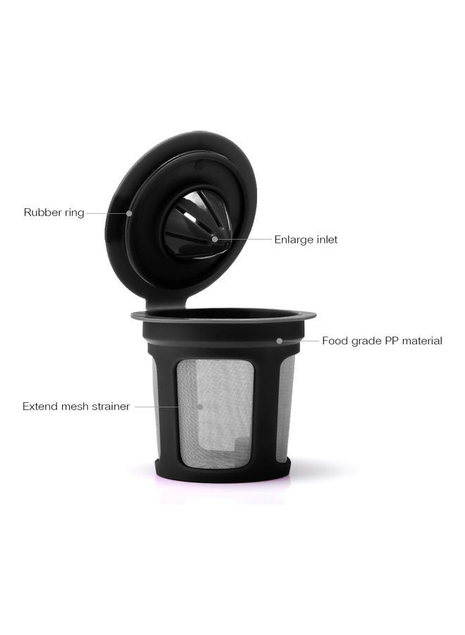 Generic - Coffee Capsule K Cup Refillable Reusable Coffee Filters With Enlarge Mesh Strainer And Large Inlet For Keurig 2.0 And 1.0 Black 5.1*4.7*5.1cm - Image 1