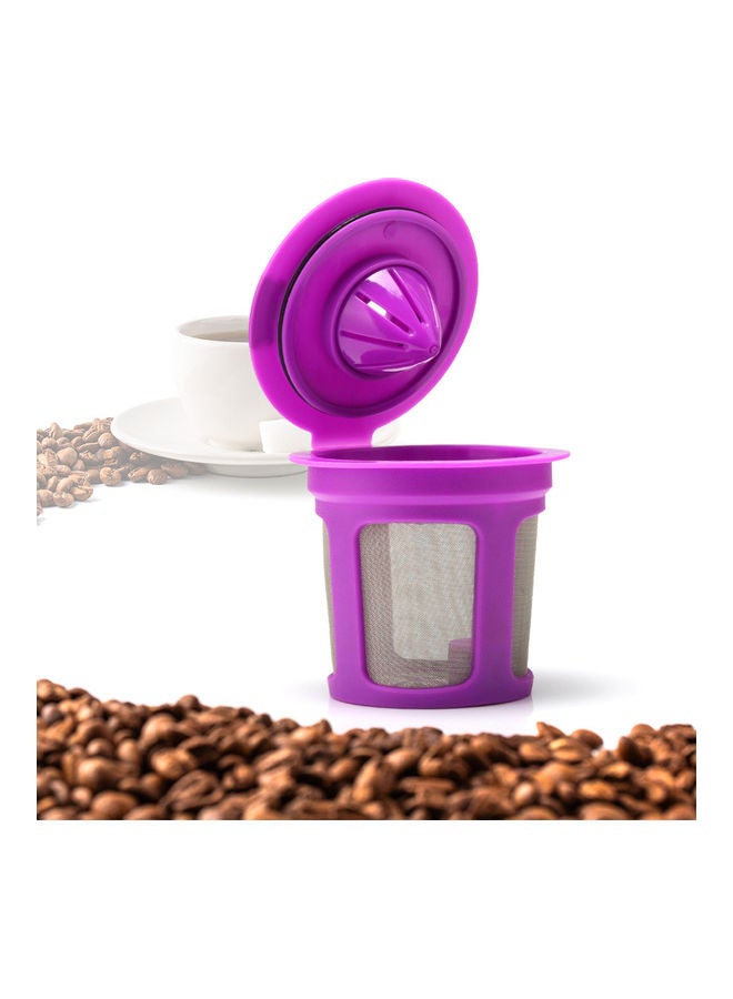Coffee Capsule K Cup Refillable And Reusable Coffee Filters With Enlarge Mesh Strainer And Large Inlet For Keurig 2.0 And 1.0 Purple 5.1*4.7*5.1cm