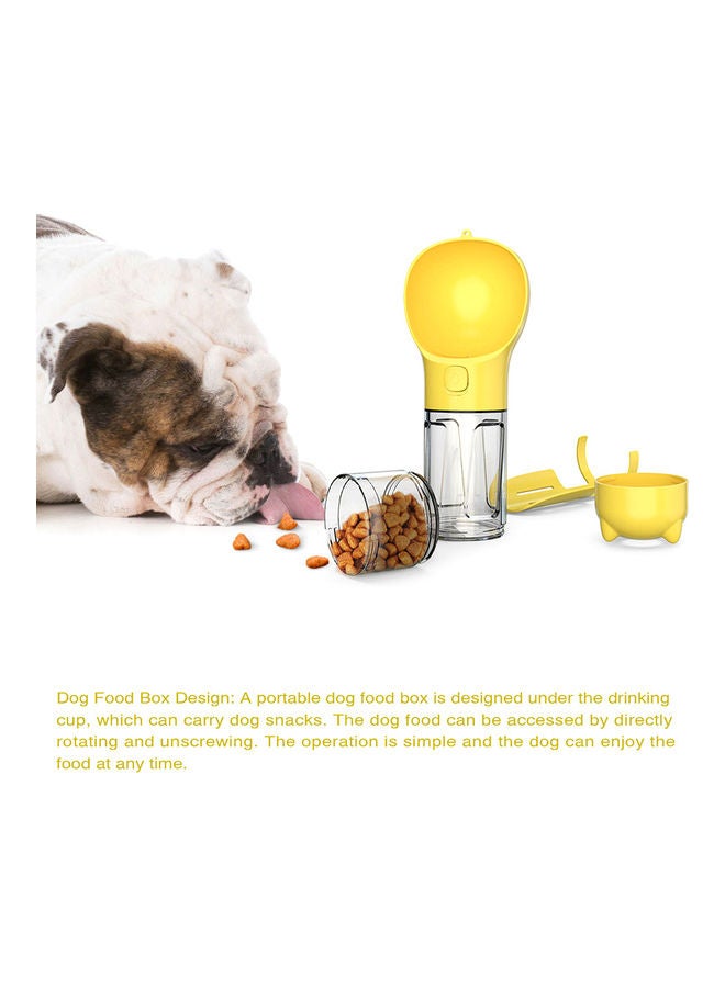 Dog Water Bottle for Walking Portable Pet Travel Water Cup Food Box With Poop Shovel Yellow 32*9.7*10cm - Image 4