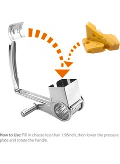 Generic Manual Rotary Cheese Grater Silver 20*5*8cm  - Image 3