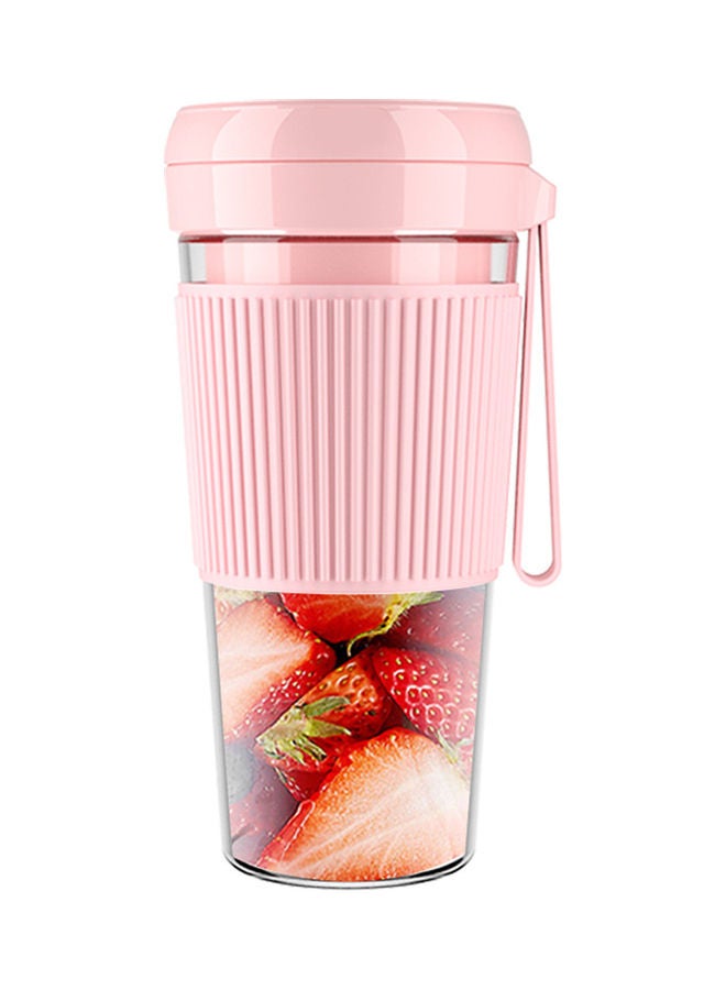 Mini Portable Juicer Electric Fruit USB Rechargeable Smoothie Maker Blender Pink 260ml - Image 1
