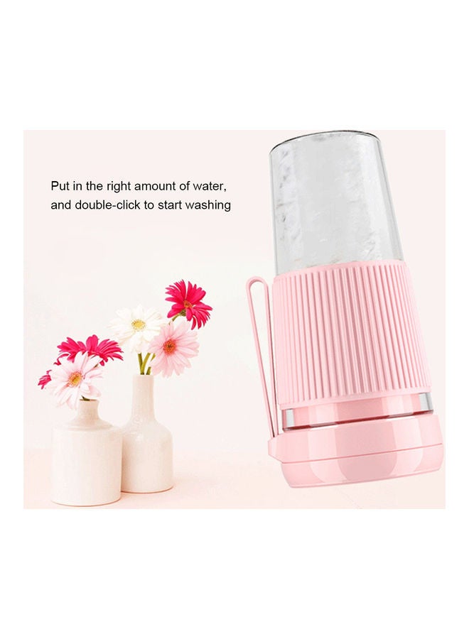 Mini Portable Juicer Electric Fruit USB Rechargeable Smoothie Maker Blender Pink 260ml - Image 3
