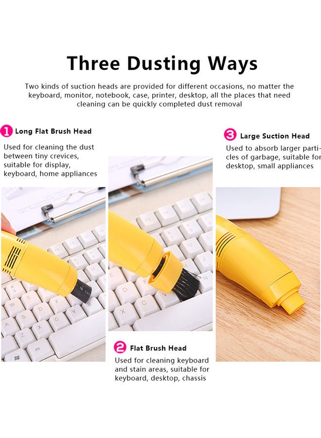 Creative USB Keyboard Vacuum Cleaner Yellow - Image 3