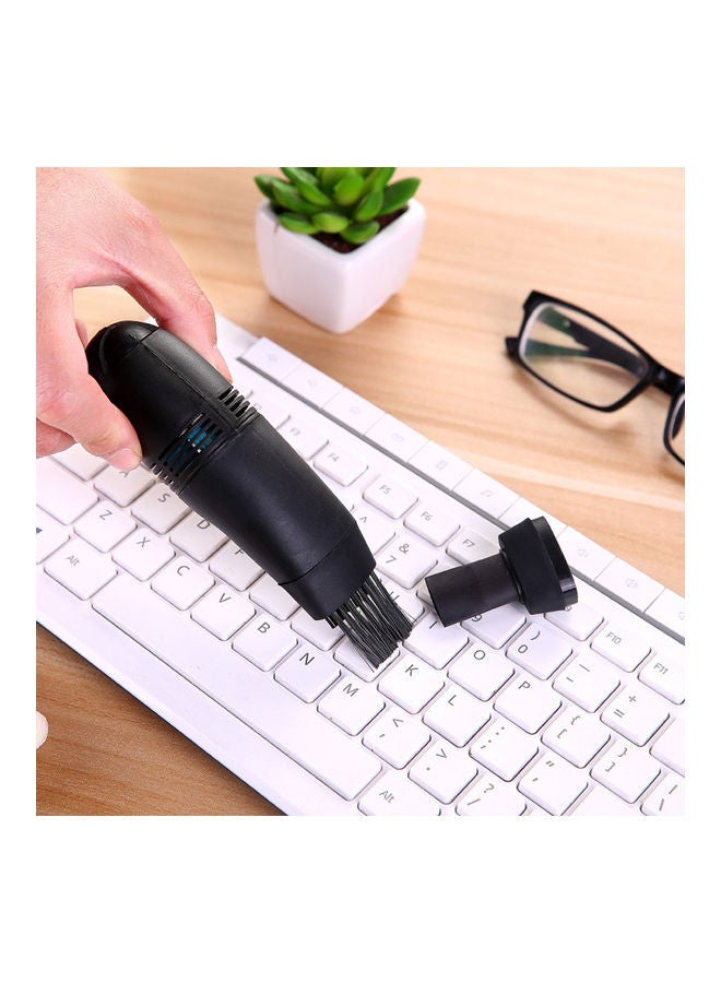 مكنسة كهربائية مبتكرة للوحة المفاتيح مزودة بمنفذ USB أسود - Image 3
