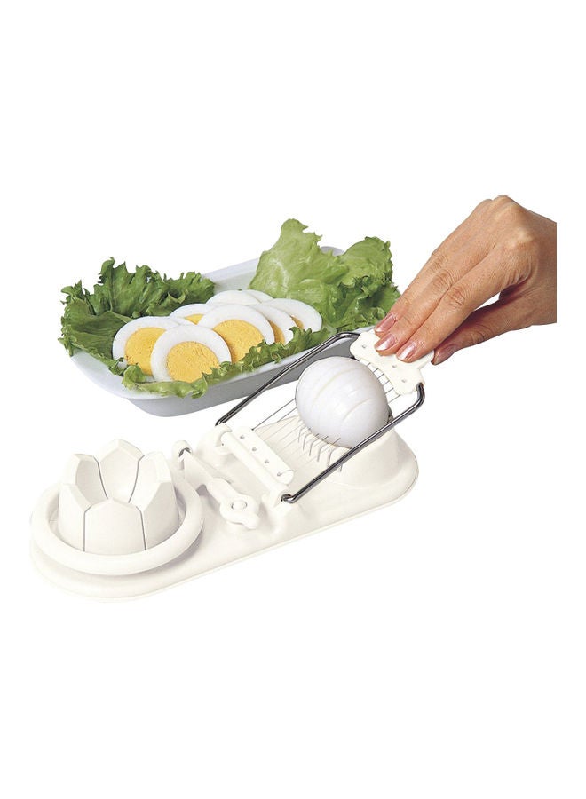 2 in1 Multifunctional Stainless Steel Egg Slicer With Cutter Mold Flower Edges Coffee - Image 4