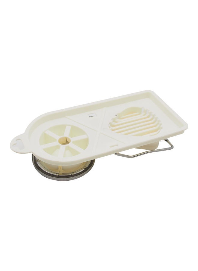 Generic 2 in1 Multifunctional Stainless Steel Egg Slicer With Cutter Mold Flower Edges Purple 20.5*4*9.5cm  - Image 3