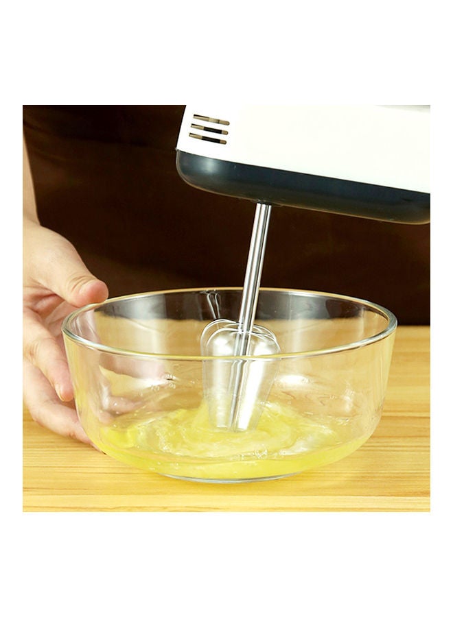 Generic - 7 Gear Electric Egg Beater Automatic Hand Mixer Blender Plastics Rotating Push Whisk Cream Mixer Stirrer (220V) 0 L MH1067 White - Image 1