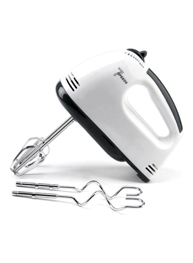 Generic - 7 Gear Electric Egg Beater Automatic Hand Mixer Blender Plastics Rotating Push Whisk Cream Mixer Stirrer (220V) MH1068 White - Image 1
