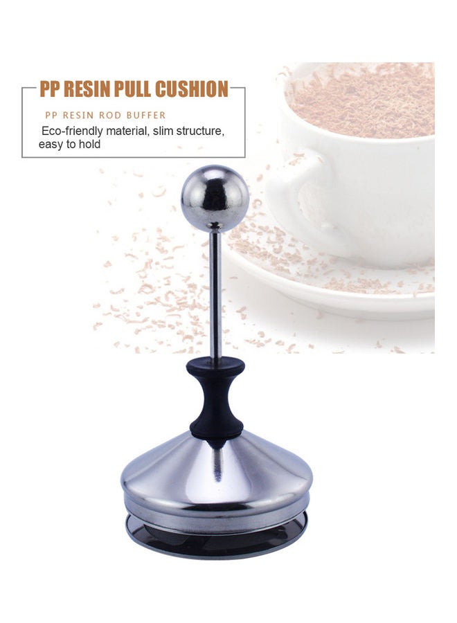 Generic - Frother Handheld Double Mesh Milk Foam Maker Cappuccino Coffee Foam Pitcher Milk Frother With Handle Lid Stainless Steel 400mL/14.1oz Capacity Silver 18*9.5*13cm - Image 1