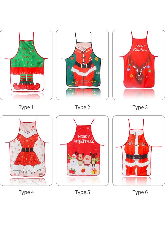 Kitchen Apron Cute  Elf Pattern Apron For Holidays Housewarming Gift Thanksgiving multicolour 19*1*16cm - Image 4