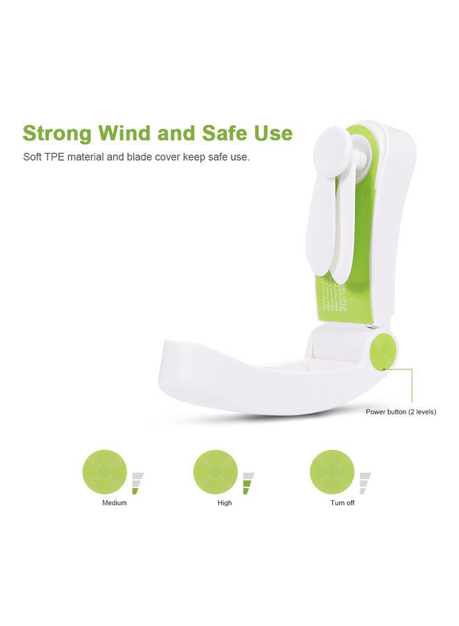 Generic USB Rechargeable Folding Fan Green  - Image 3