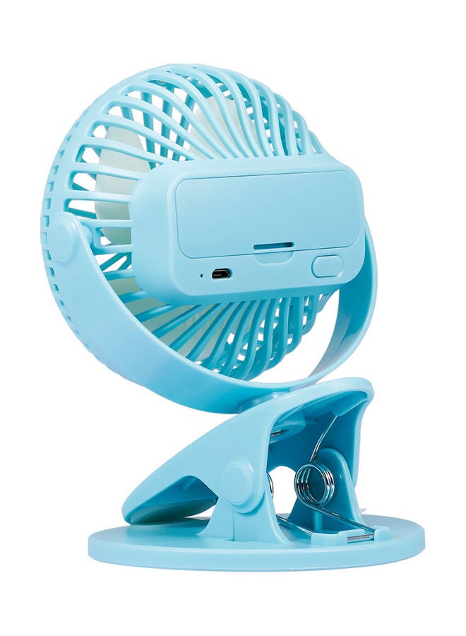 USB Rechargeable Cooling Fan Sky blue  - Image 3