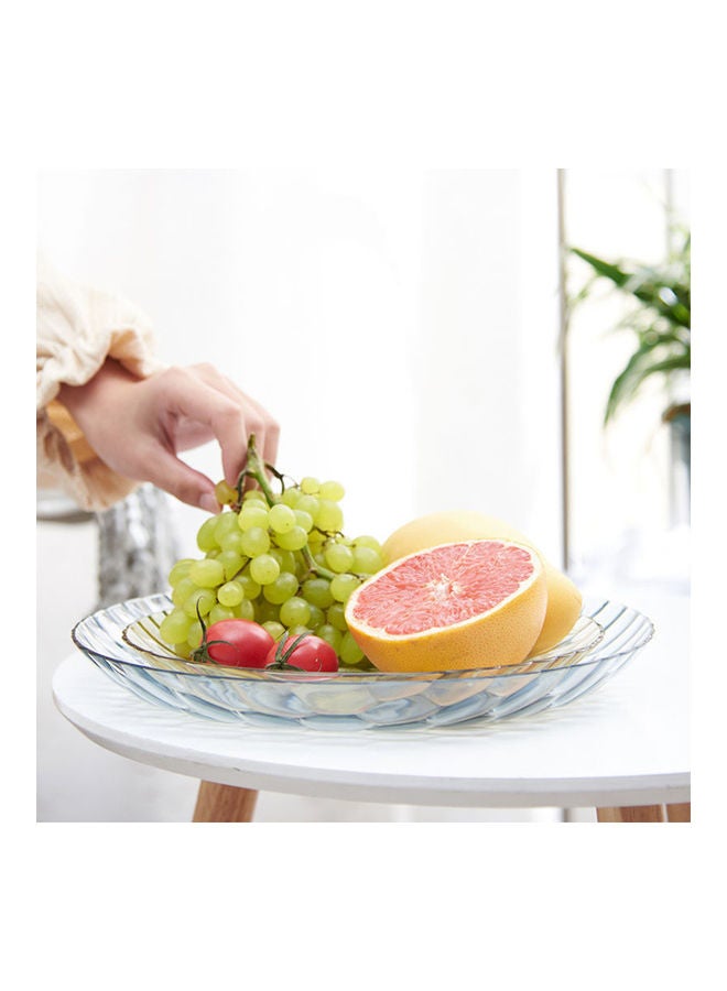 طبق صينية من البلاستيك الشفاف متعدد الألوان 15*2*15سم - Image 4